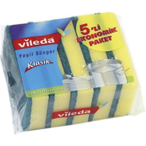 Vileda Klasik Yeşil Sünger 5 li