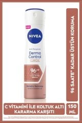 Kadın Sprey Deodorant Derma Control Clinical 150ml, C Vitamini Ile Koltuk Altı Kararma Karşıtı
