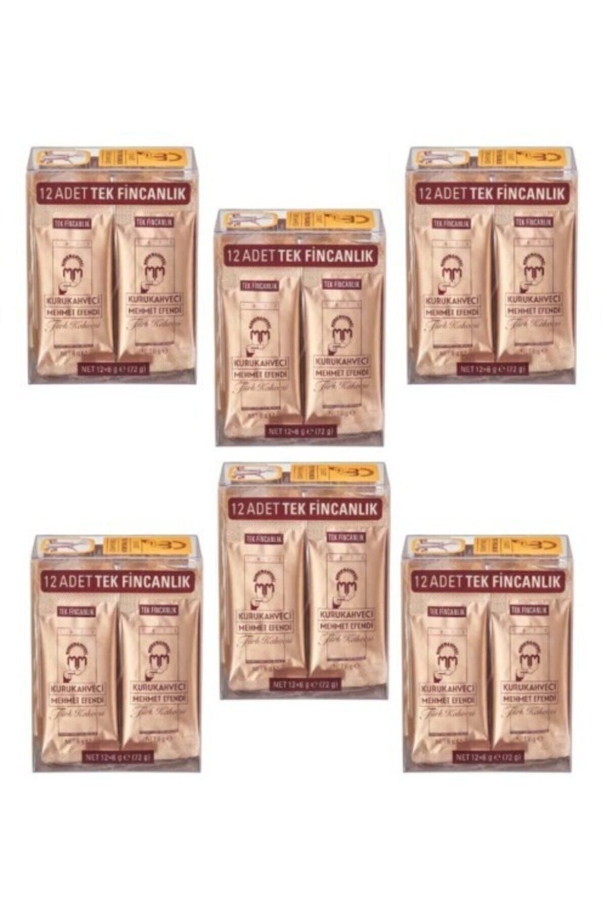 Kurukahveci Mehmet Efendi 6 Paket Kurukahveci Mehmet Efendi Tek Fincan Türk Kahvesi 6gr 6xkahve12x6