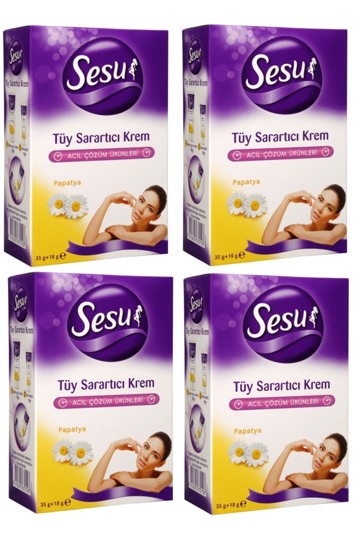 Tüy Sarartıcı Krem 35gr + 18gr X 4 Kutu