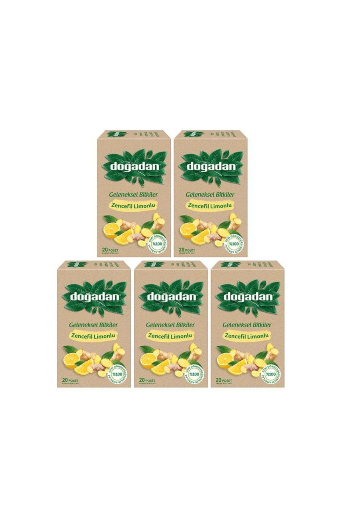 Zencefil Limonlu Bitki Çayı 20'li X 5 Adet
