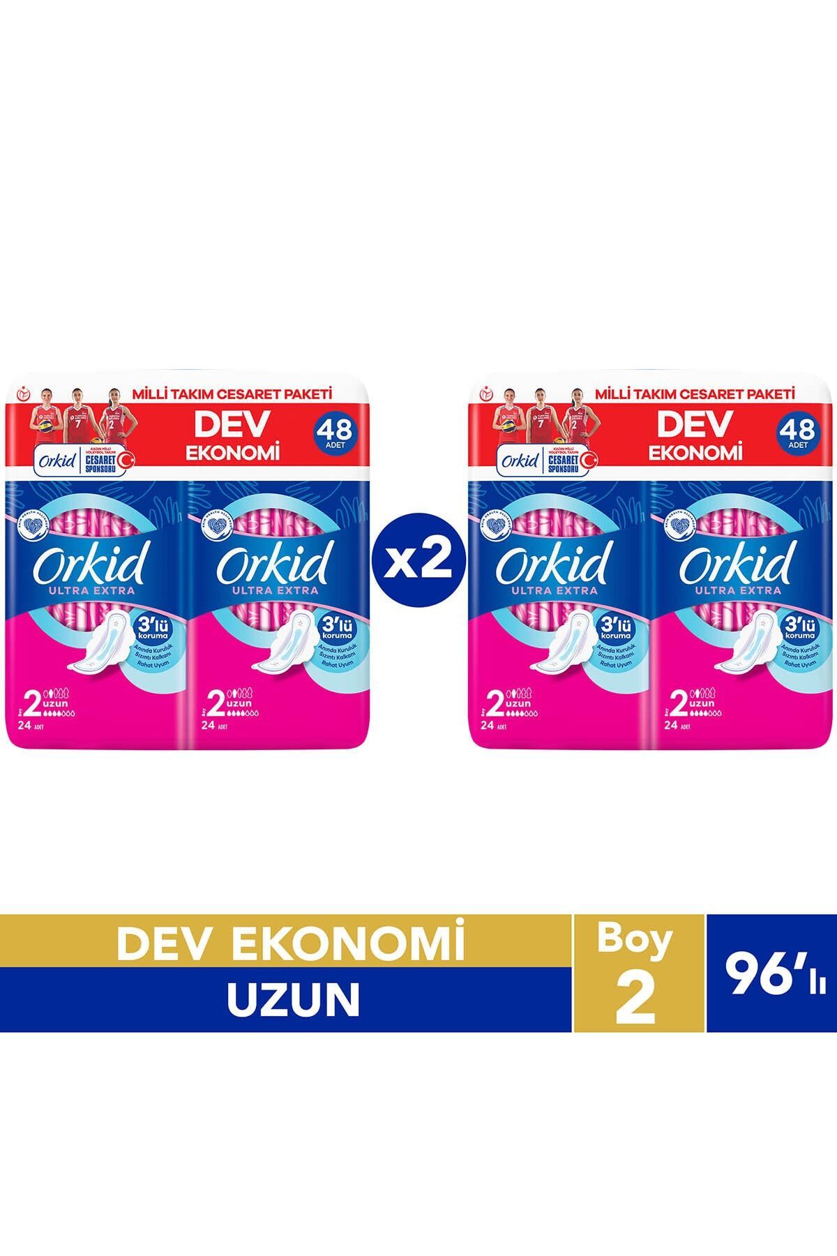 Orkid Ultra Extra Uzun Cesaret Paketi 96'lı