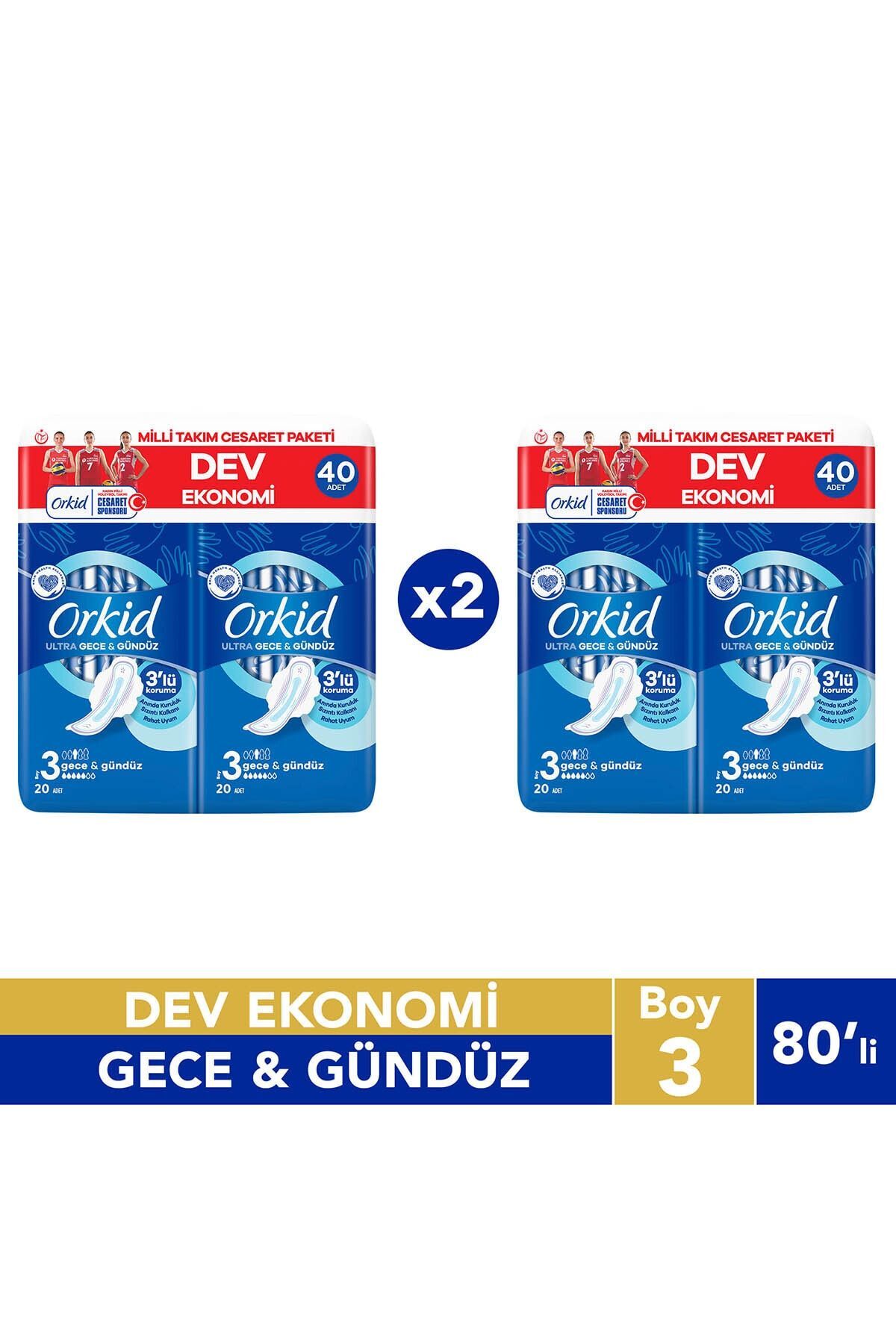 Orkid Ultra Extra Gece Cesaret Paketi 80'li