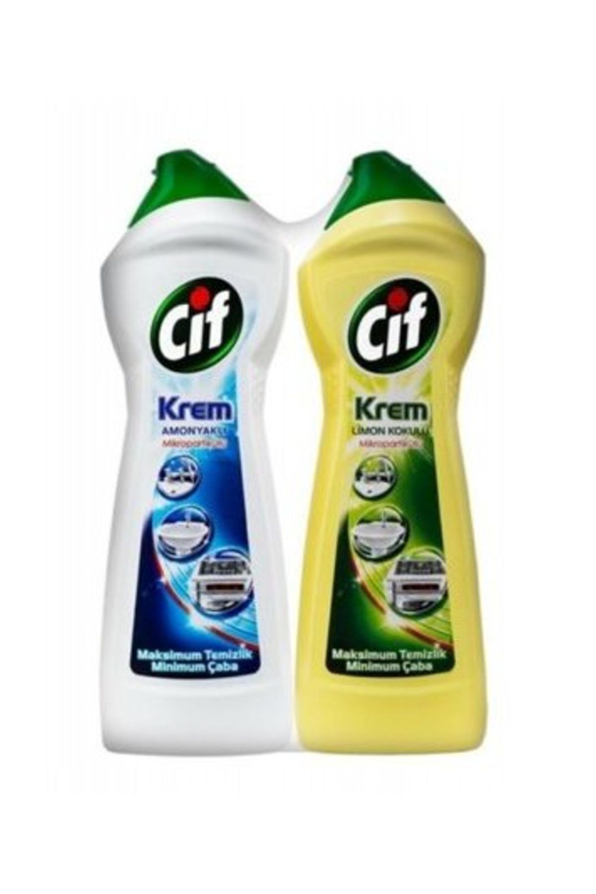 Krem Amonyaklı Yüzey Temizleyici 750 Ml + Cif Limon Kokulu Temizleyici 750 Ml CPCK 8X1500ML
