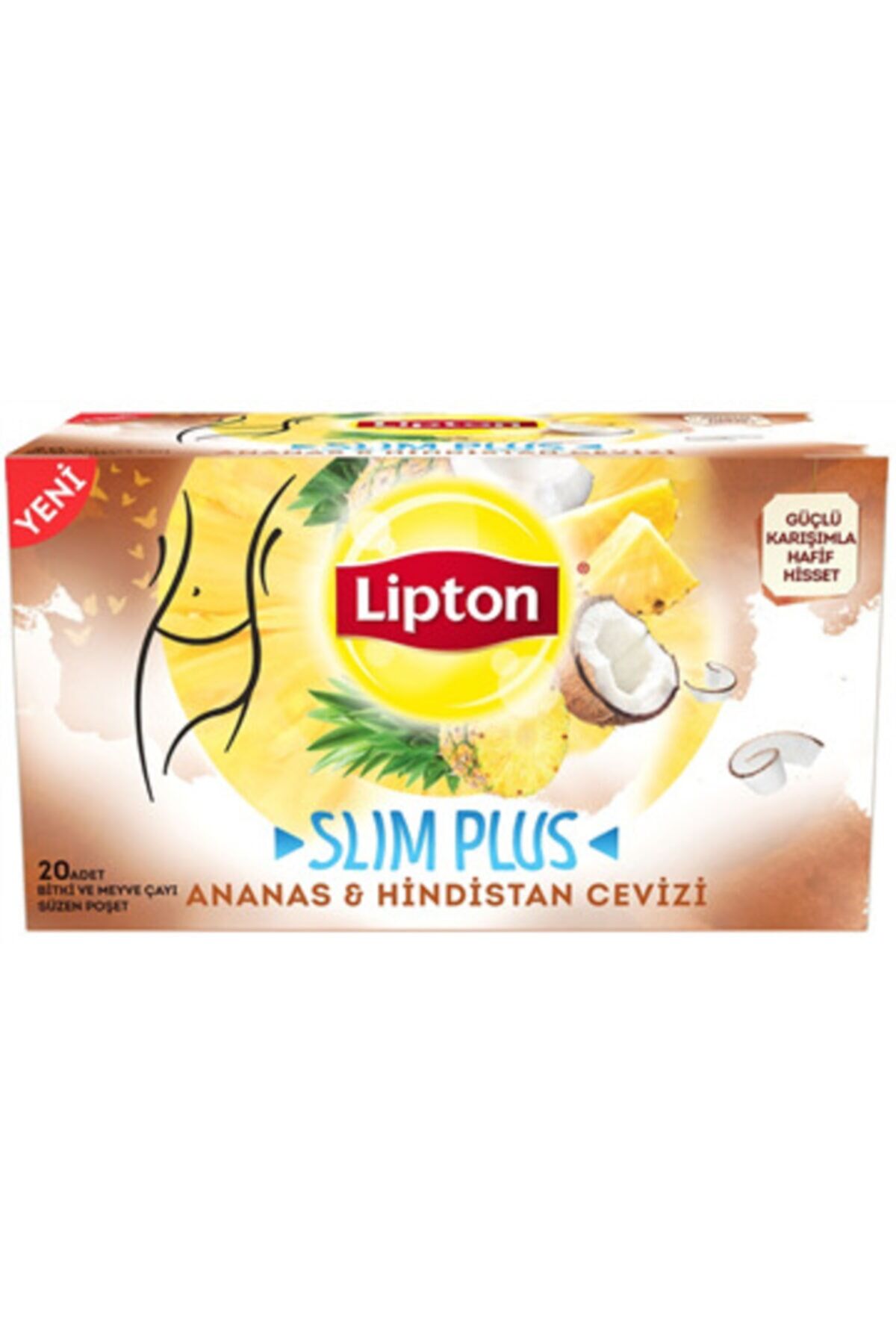 Slim Plus Ananas & Hindistan Cevizi 20'Li Bardak Poşet 34 Gr