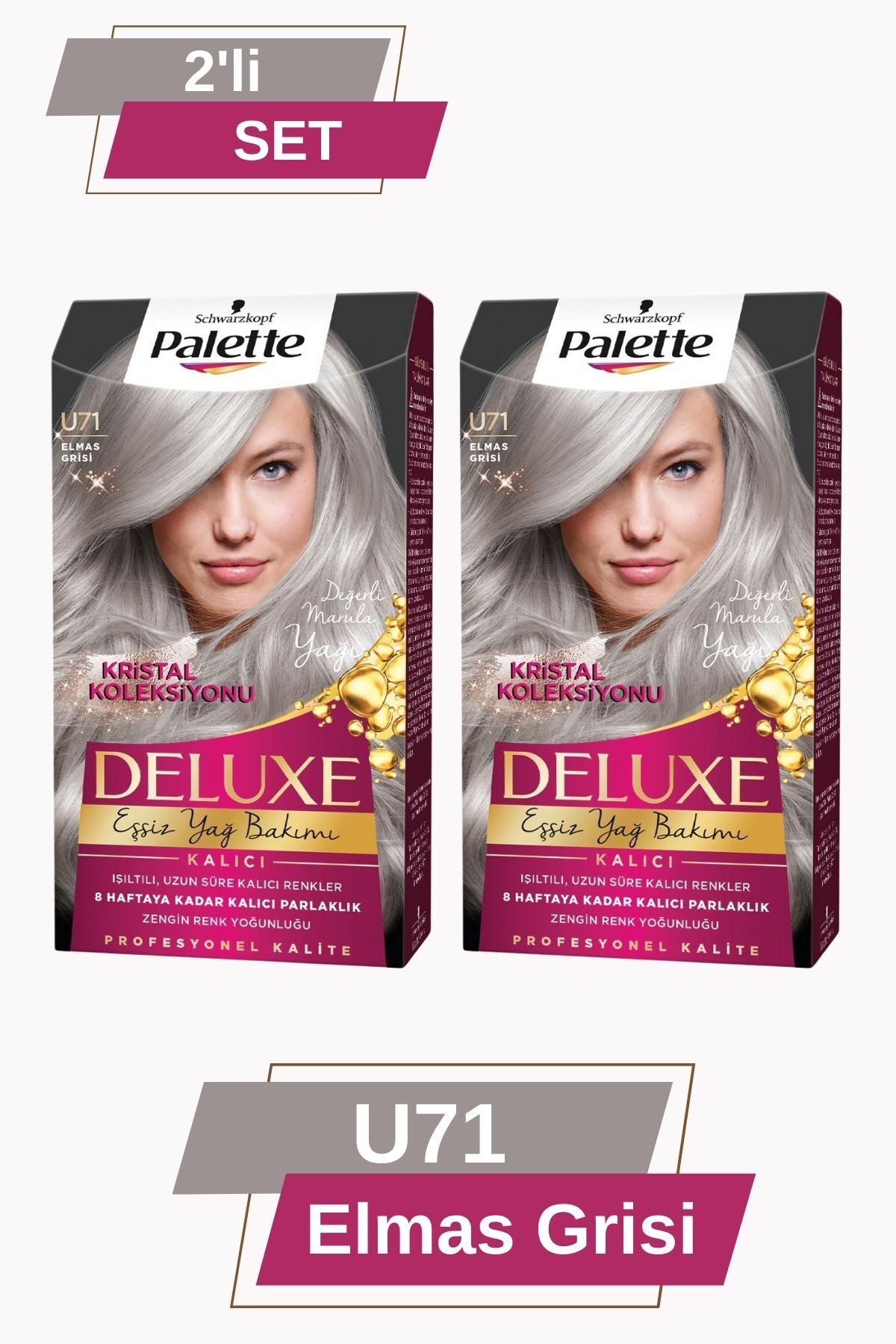Deluxe U71 Elmas Grisi X 2 Adet Saç Boyası