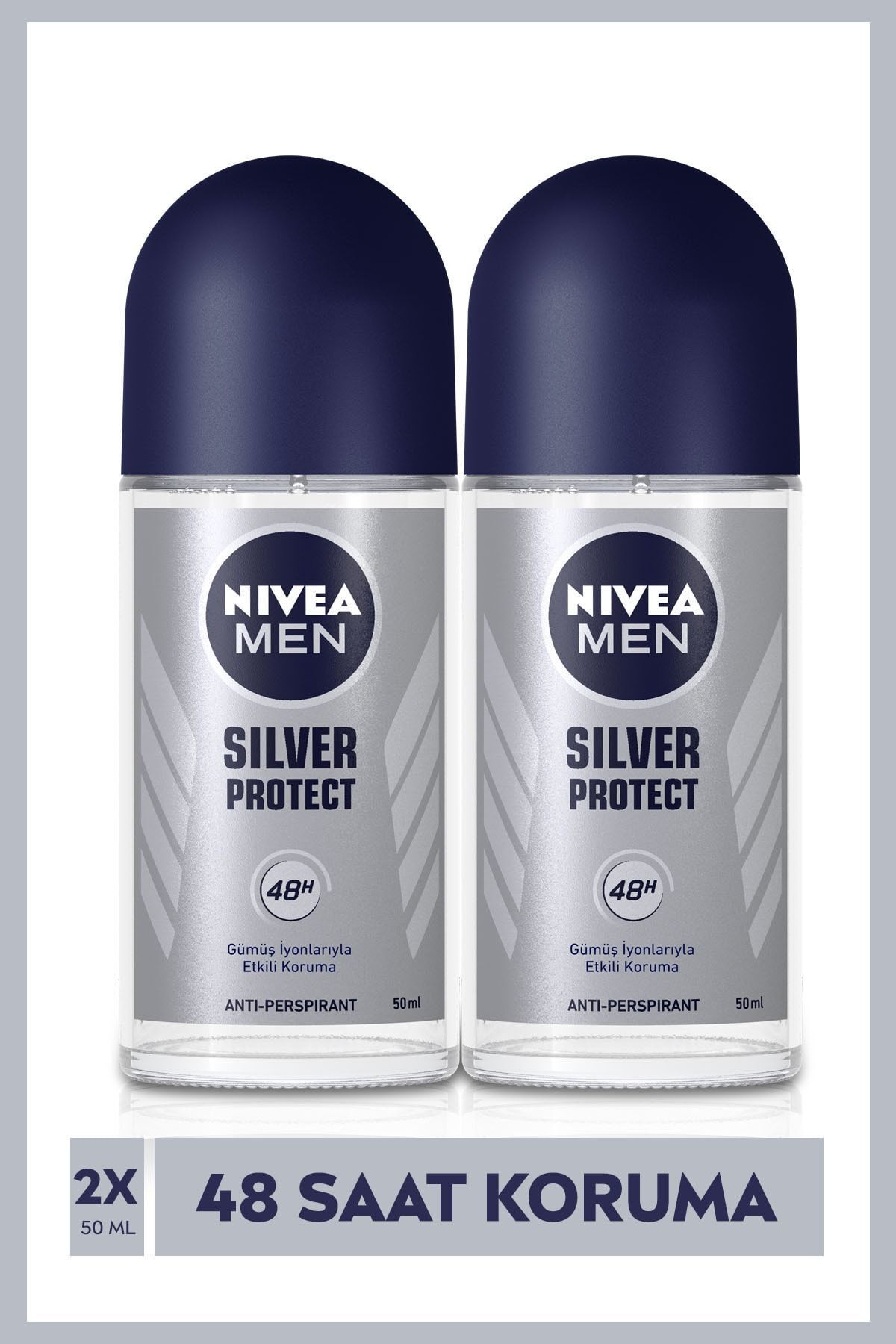 Men Silver Protect Erkek Deodorant Roll-on 50 ml 2'li