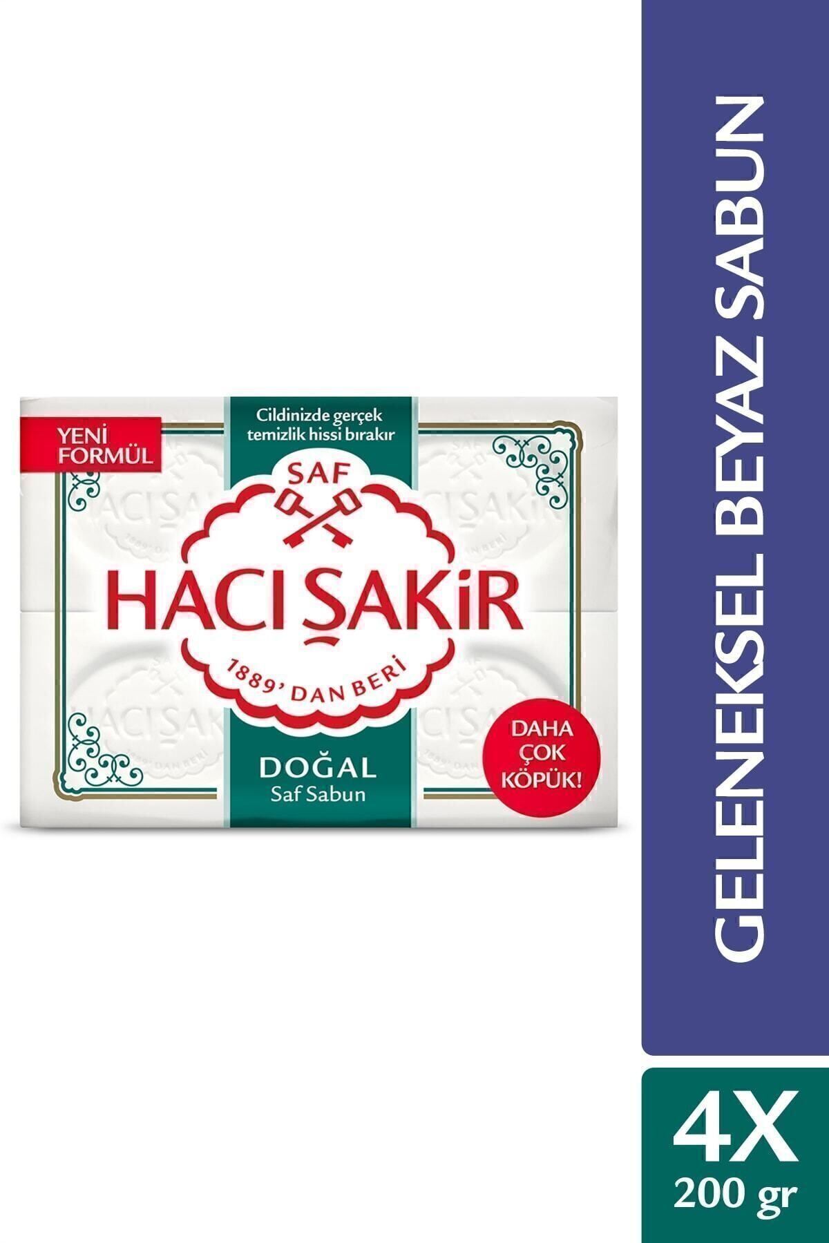 Doğal Geleneksel Beyaz Sabun 4x200 gr
