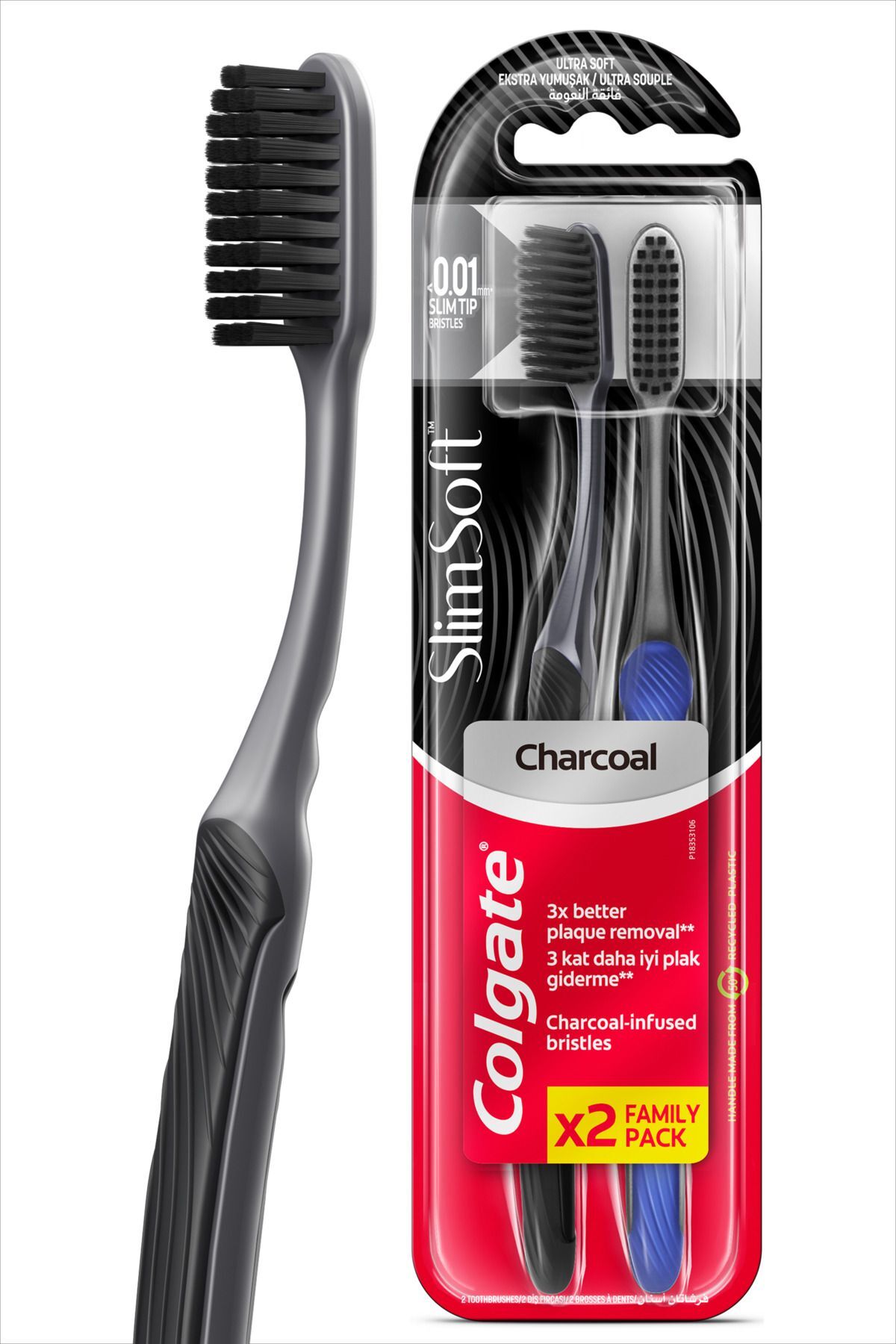 Mikro Ince Charcoal Hassas Temizlik Yumuşak Diş Fırçası 1 1