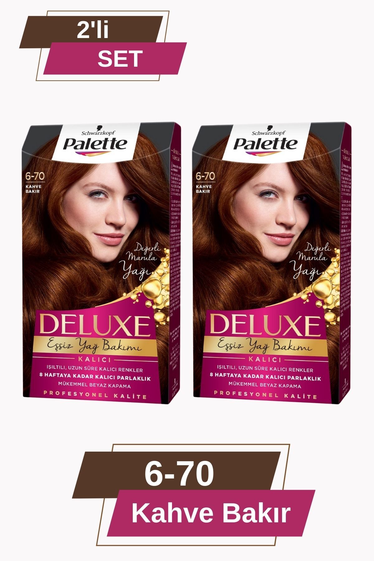 Deluxe 6-70 Kahve Bakır X 2 Adet Saç Boyası