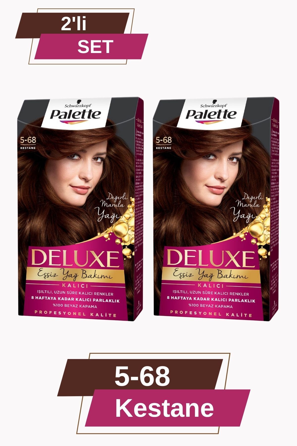 Deluxe 5-68 Kestane X 2 Paket Saç Boyası