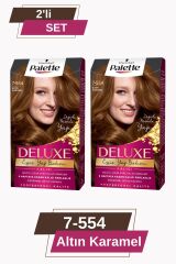 Deluxe 7-554 Altın Karamel X 2 Adet Saç Boyası
