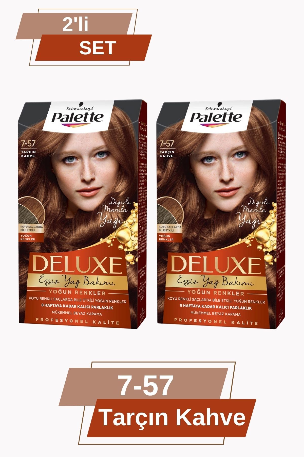 Deluxe Yoğun Renkler 7-57 Tarçın Kahve X 2 Adet Saç Boyası