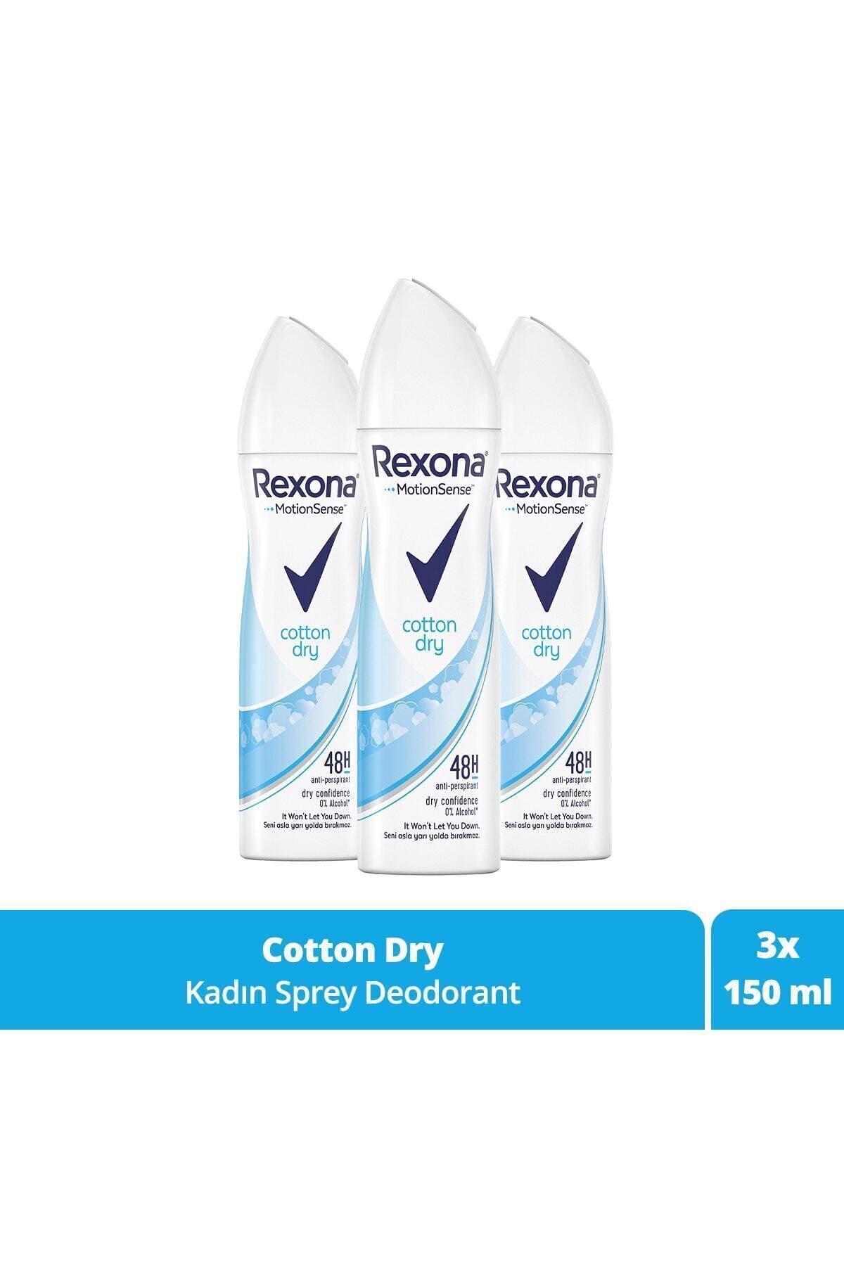 Kadın Sprey Deodorant Cotton Dry 150 ml x3 Adet