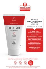 Classic Koruma 7 Güne Kadar Etkili Hassas Ciltler İçin Kadın - Erkek Kullanım Krem Deodorant 35 ml